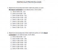 ELIBERARE DIPLOME DE BACALAUREAT
