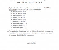 ELIBERARE DIPLOME DE BACALAUREAT